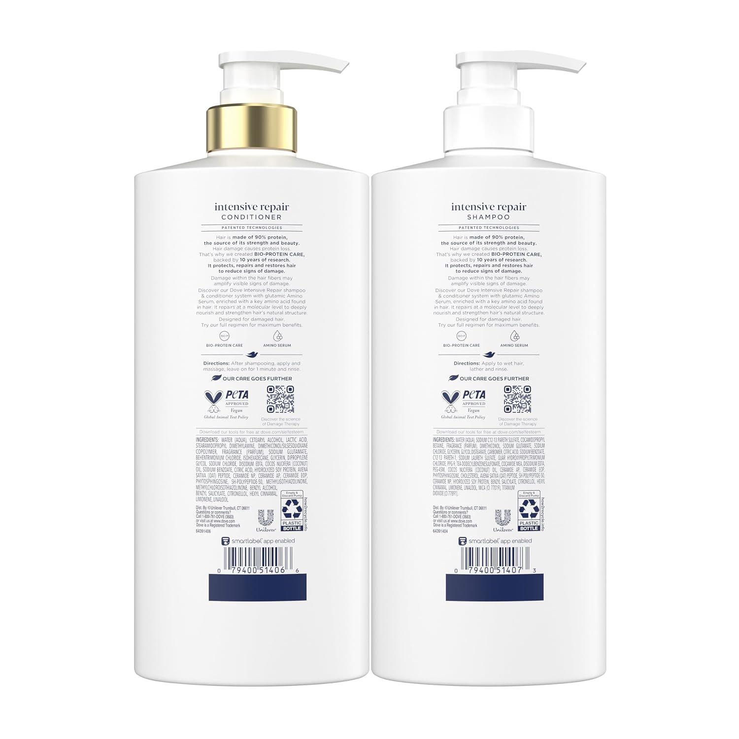 Dove Shampoo Intensive Repair 28 Fl Oz Conditioner Intensive Repair 28 Fl Oz