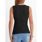 Anrabess Tank Tops For Women V Neck Sleeveless Sexy Top Ribbed Slim Fitted Tanks, 2026 Casual Summer Daily Wear & Going Out