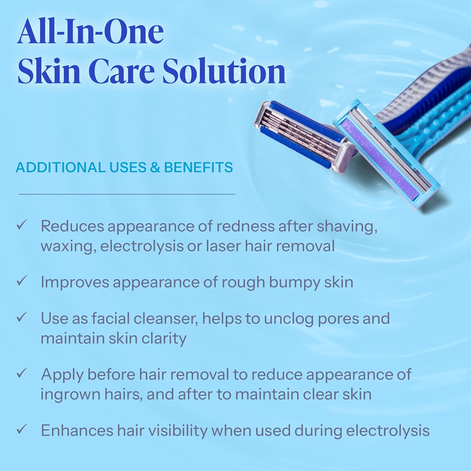 Tend Skin Solution for Unsightly Razor Bumps, Ingrown Hair and Razor Burns, Post Shaving and Waxing Toner for Men and Women, Made in USA, 4 Oz