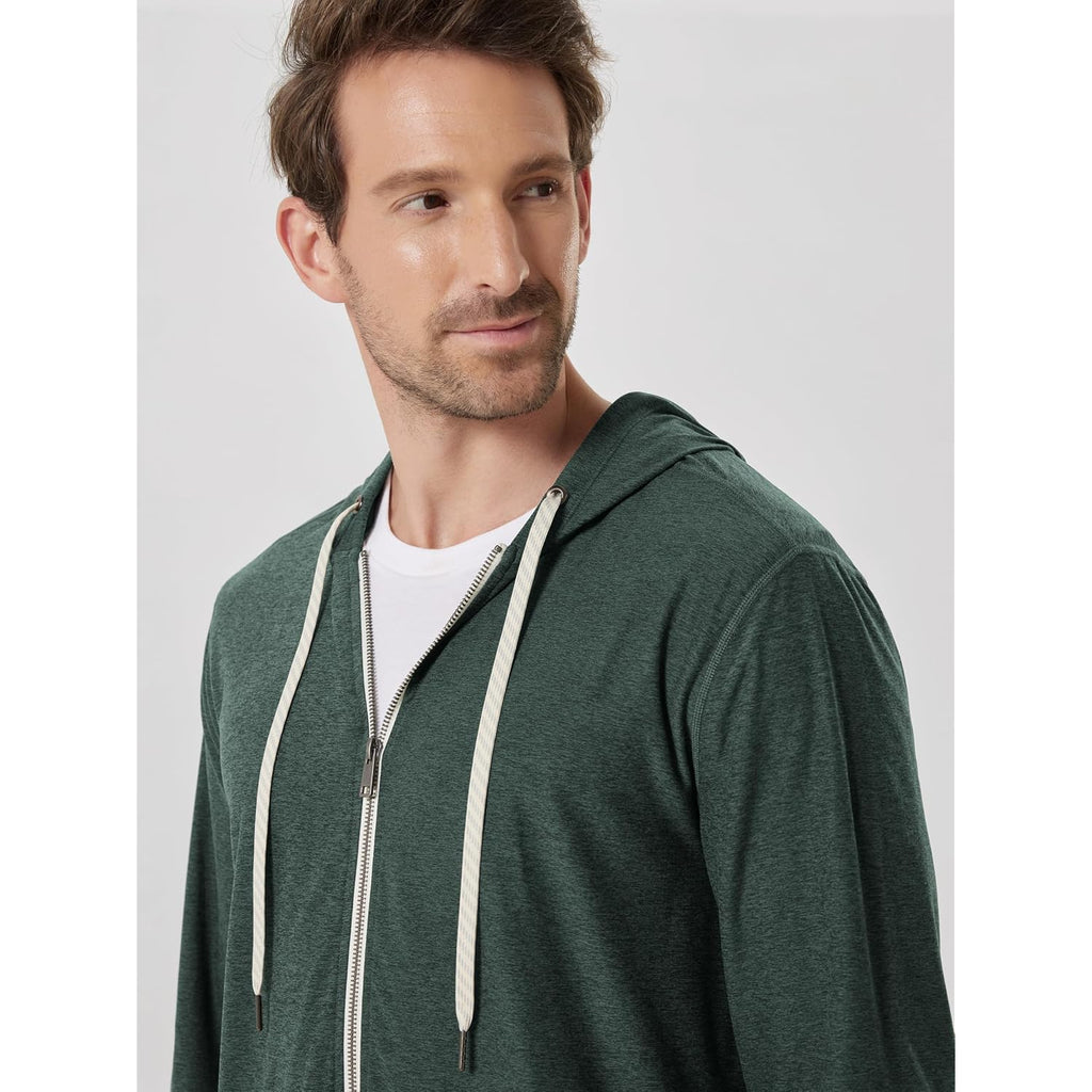 Ododos Men'S Full-Zip Hoodie - Odstratum Tech Ultra Soft Outfit Upf 50+ Performance Hooded Jacket With Pockets