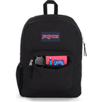 Jansport Cross Town Backpack 17" X 12.5" X 6" - Simple Bag For Everyone With 1 Main Compartment, Front Utility Pocket - Premium Class Accessories - Black