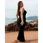 Pumiey Women'S Soft Lounge Long Slip Dress Sexy Sleeveless Backless Bodycon Maxi Dresses For Women