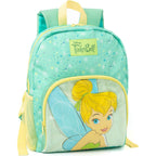 Disney Tinker Bell Girls Green Glitter Backpack Rucksack Adjustable Straps Compartments School Daypack Kids Travel Bag