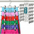 Zober 3-Pack 6-Tier Skirt Hangers With Clips - Pants Hangers With Clips Space Saving, Closet Organization, Swivel Hooks, College Dorm Essentials, Skirt Hangers For Women, Jeans Organizer For Closet