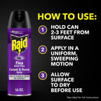 Raid Flea Killer Carpet & Room Spray, Kills Hatching Eggs For Up To 4 Months, 16 Oz