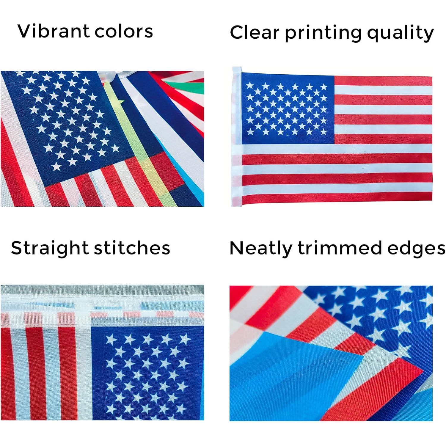48 Countries Flags For World Cup 2026 Party Decorations, 47.5 Ft International Flags Banner, Polyester Double Sided For Sports Events, Indoor Outdoor Decorations (5.5 × 8.2 Inches)