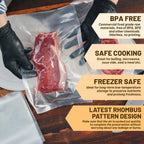 Vacuum Sealer Bags, 200 Quart Bpa Free 8X12 Inch Vacuum Seal Bags For Food Saver, Seal A Meal, Weston. Heavy Duty Commercial Grade Vacuum Food Storage Bags For Sous Vide Freezer Vac Storage Meal Prep