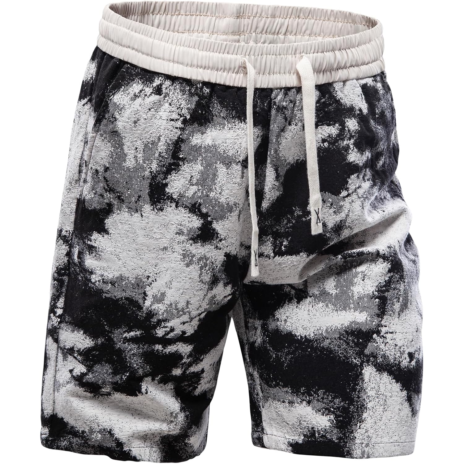 Mens Shorts Casual Relaxed Fit Men'S Walk Elastic Waist Drawstring Flat Front Shorts