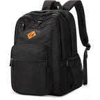 Zorfin 26L Black Backpack For College, And Travel: Water Resistant Bookbag