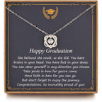 NOURISHLOV Graduation Gifts for Her 2026 College, Sterling Silver Two Interlocking Infinity Heart Necklace, Inspirational Graduation Gift, High School Graduate Gifts for Best Friend or Daughter