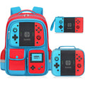 Kids Backpack For Boys - 3Pcs Gamer Boys Backpack With Lunch Box Set For Elementary Middle School - Students Bag For Ages 6-18,17″ Video Game Bookbag Travel Back Pack