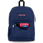 Jansport Cross Town Backpack 17" X 12.5" X 6" - Simple Bag For Everyone With 1 Main Compartment, Front Utility Pocket - Premium Class Accessories - Navy