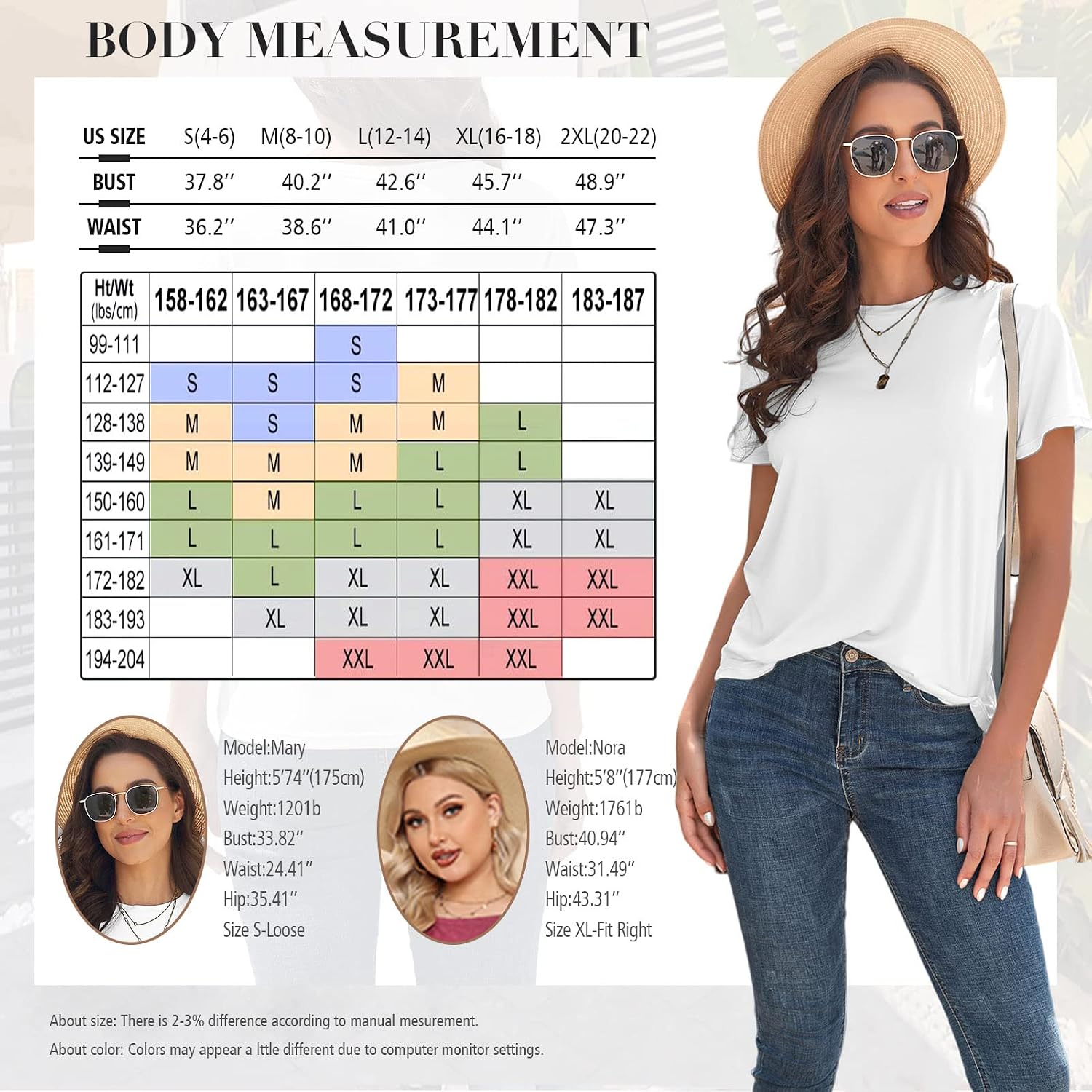 Kevamolly Basic T Shirts For Women Upf 50+ Short Sleeve Casual Summer Tops Trendy Solid Loose Fit Crew Neck Tees Tshirt