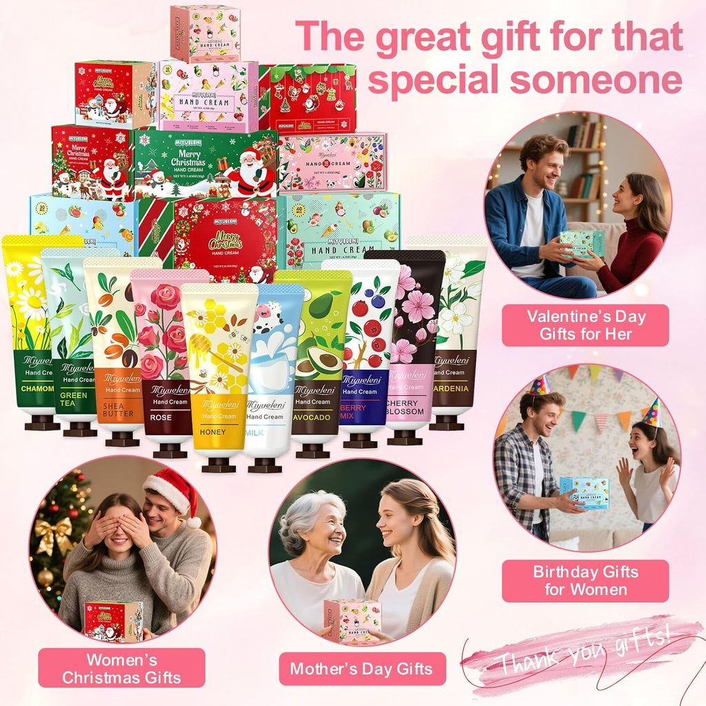 20 Pack Hand Cream Gift Set,Mothers Day Gifts,Moisturizing Hand Lotion for Dry Hands,Birthday Gifts for Women& Teen Girls,Teacher Appreciation Gifts,Nurses Week Gifts,Travel Size Bulk