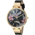 Nine West Women's Floral Dial Smooth Strap Watch