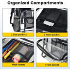 Vorspack Clear Backpack Heavy Duty Pvc Transparent Backpack With Reinforced Strap Stitches & Large Capacity For College Workplace Security - Black