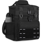 Lunch Box Cooler Bag - Tactical Insulated Lunchbox For Men - Large Soft Expandable Lunch Pail For Adults Work Outdoor Shifts Trips Black 16L