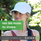 Gaiam Women's Classic Fitness Running Hat - Ponytail Hats with Quick-Dry Sweatband for Hiking & Summer Beach Vacation