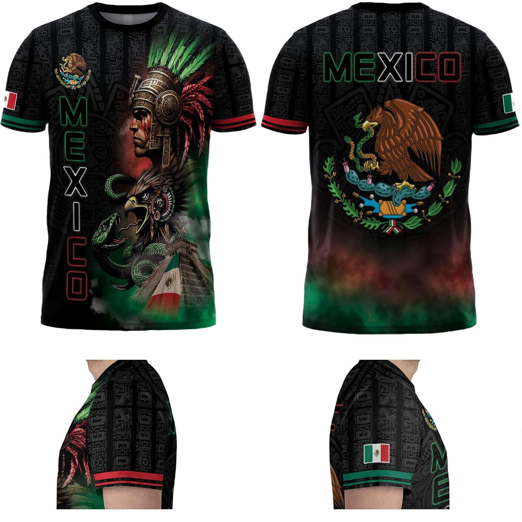 Aztec Shirt For Men, Mexican Flag Shirt, Vintage Mexican Tshirt, Mexico Shirts Men