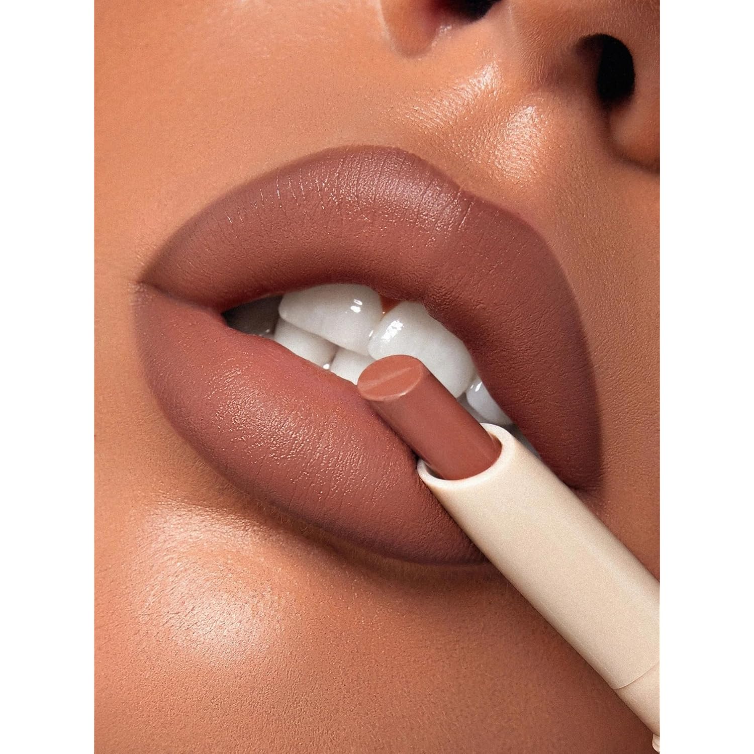 SHEGLAM 2 In 1 Matte Lip Liner and Long Lasting Lipstick Set Makeup - Deep Caramel