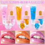 WhizToys 74PCS DIY Lip Gloss Making Kit，Make Your Own Lip Glosses Moisturizing DIY Lip Glaze Handmade Glittery Set for Teens Girls Women Makeup Lover Beginner Birthday Gift