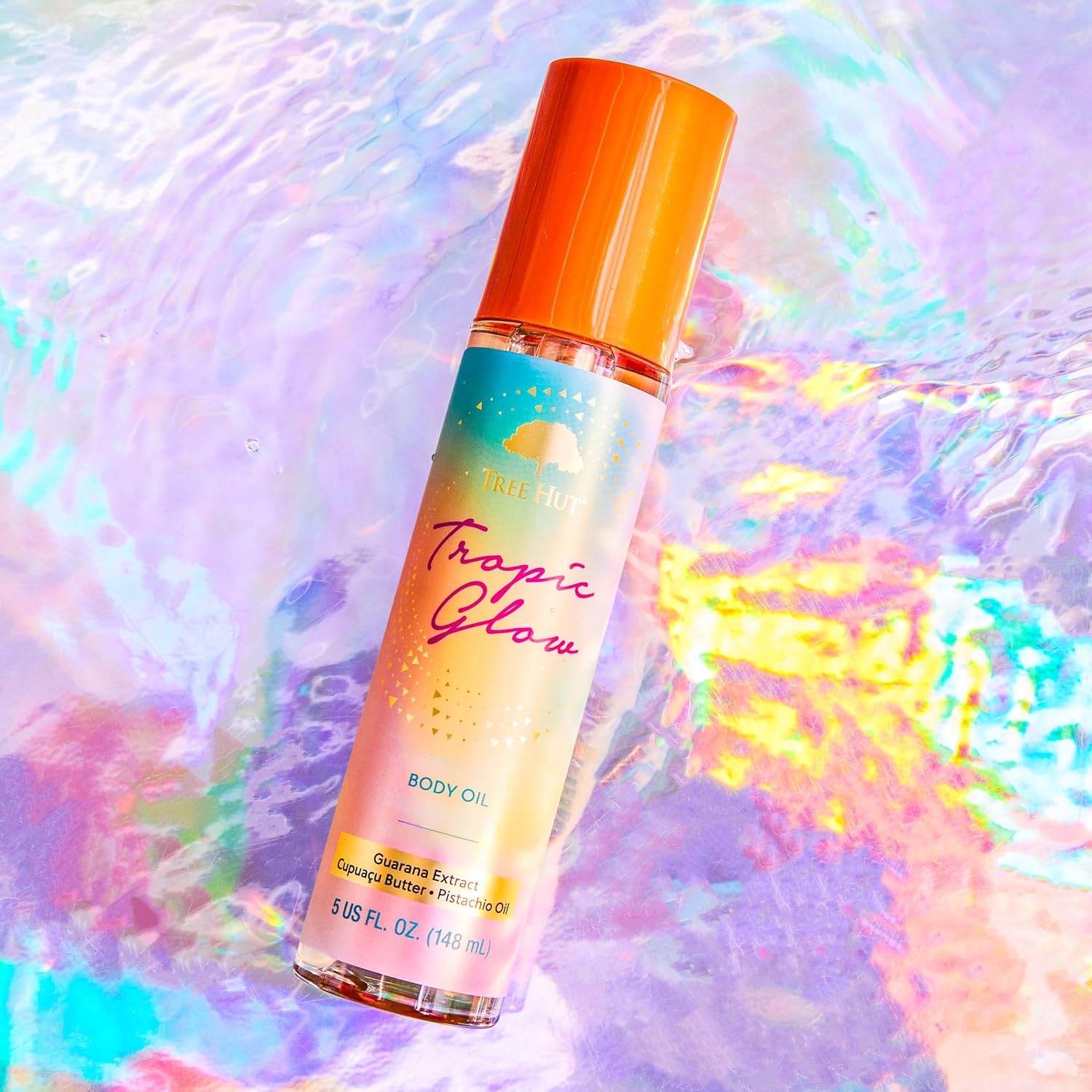 Tree Hut Tropic Glow Body Oil, Hydrating Oil With Cupuacu Butter, Made With Guarana & Pistachio For Glowing Skin, 5 Fl Oz