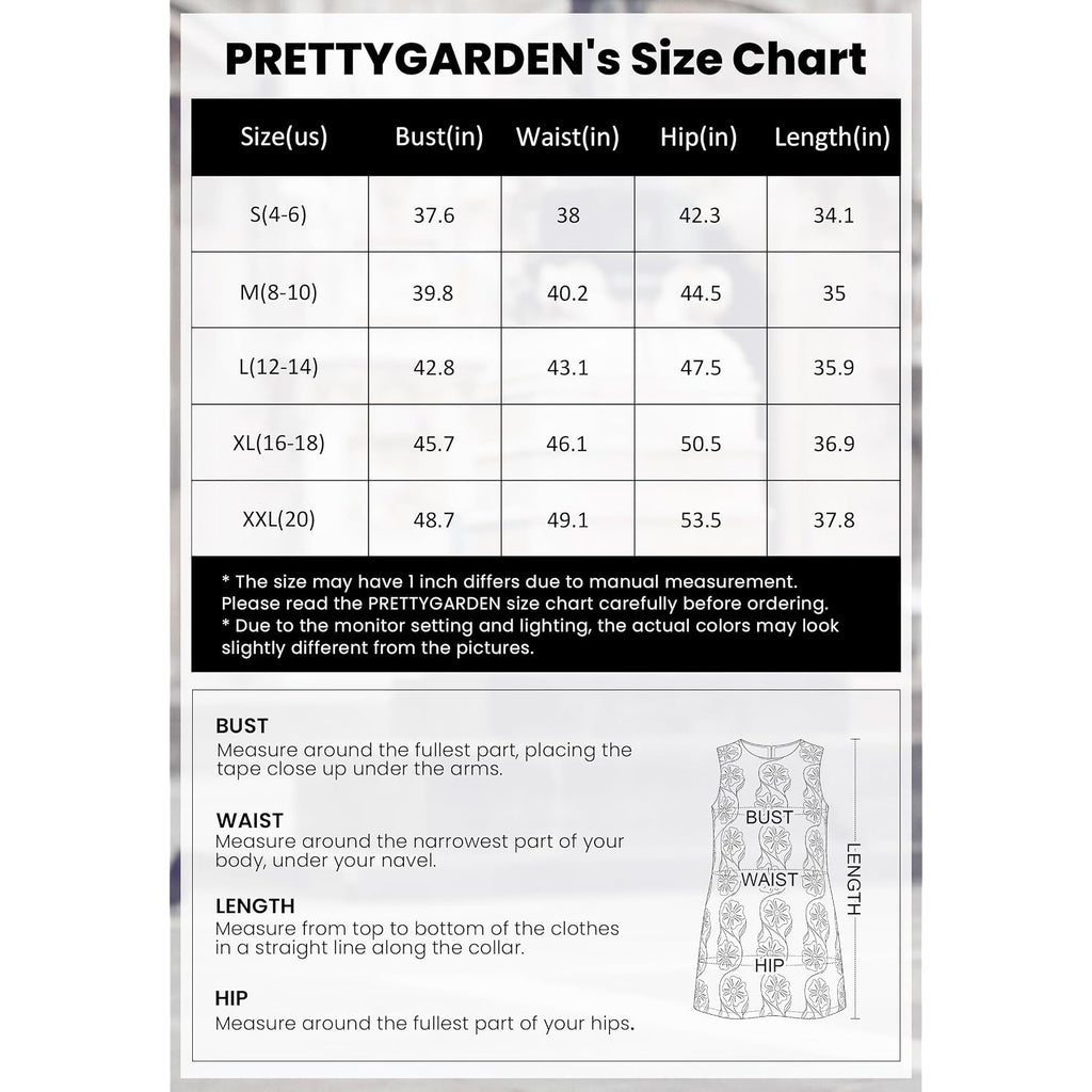 Prettygarden Sundresses For Women 2026 Summer Elegant Floral A Line Short Party Dress Beach Vacation Clothes