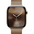 Apple Watch Series 10 [Gps + Cellular 46Mm Case] Smartwatch With Gold Titanium Case With Gold Milanese Loop - M/L. Fitness Tracker, Ecg App, Always-On Retina Display, Carbon Neutral