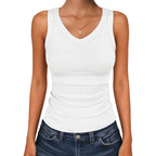 Tank Tops for Women V Neck Ribbed Knit Slim Fitted Sleeveless Basic Tee Tanks Casual Summer Clothes 2026