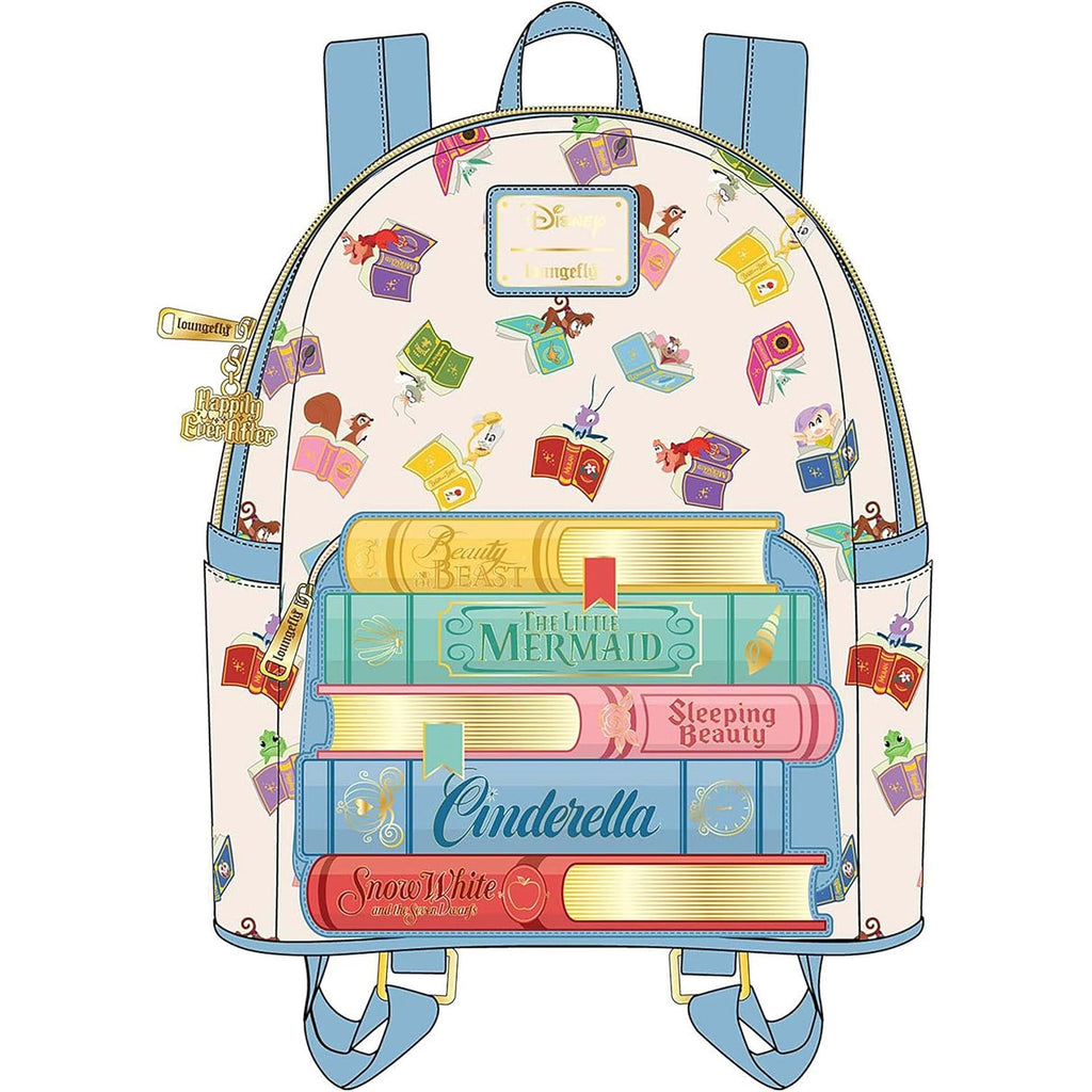 Loungefly Disney Princess Books Classics Womens Double Strap Shoulder Bag Purse, Multi, One Size, Disney Princess Books Classic Mini Backpack | Disney, Princess, Books, Classics, Double Strap, Purse