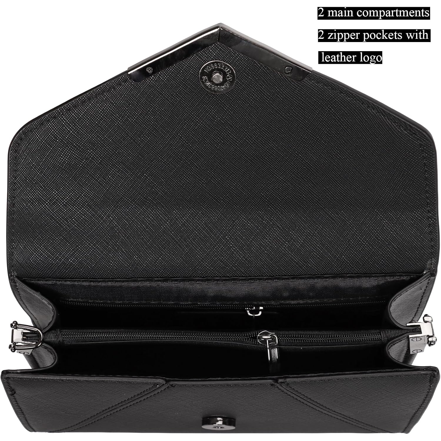 Dexmay Women Envelope Clutch Faux Saffiano Leather Evening Handbag Foldover Clutch Bag Formal Dressy Purse