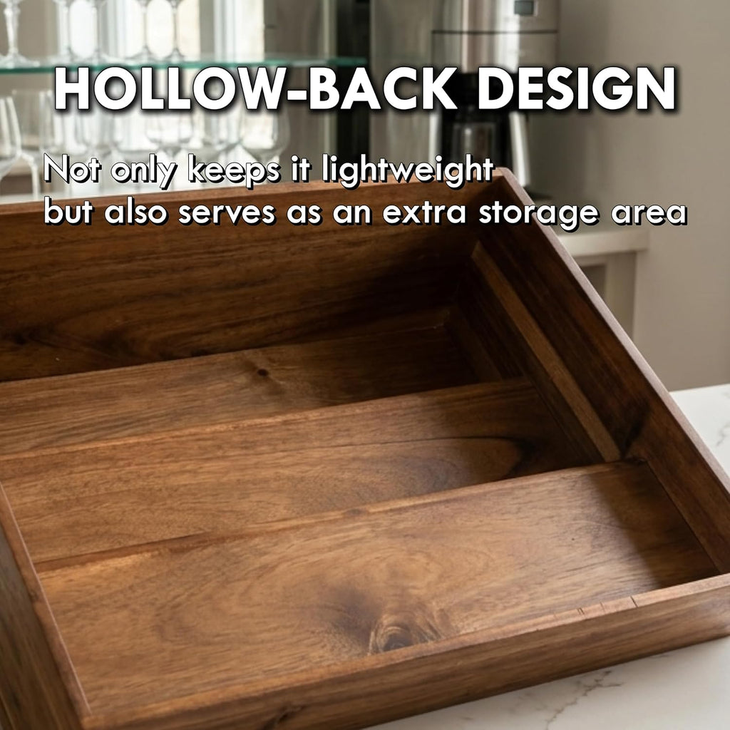 Premium Real Acacia Wood 3-Tier Liquor Bottle Display Shelf | No Assembly, Water Resistant, Extra Deep Steps, Bar Stand For Whiskey, Wine