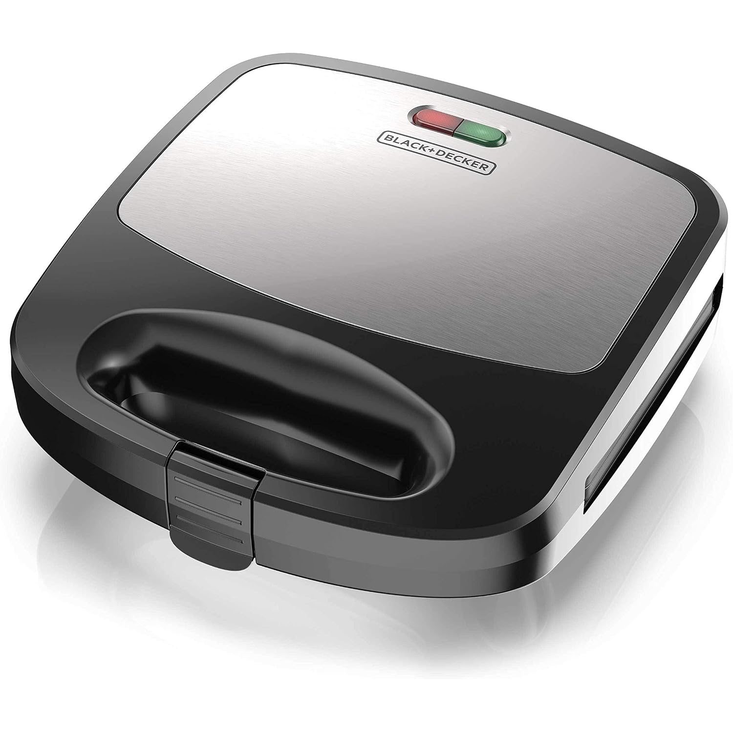 Black+Decker 3-In-1 Waffle Iron, Wm2000Sd, Grill And Sandwich Press, Non-Stick Removable Plates, Space Saving Compact Design