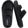 Cushionaire Fame Pillow Recovery Sandals For Women, Adjustable Double Buckle Waterproof Eva Cloud Slides For Women