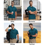 Scodi 7 Pack Polo Shirts For Men With Pocket Moisture Wicking Golf Polo Shirt Short Sleeve Outdoor Work Tactical Tshirt