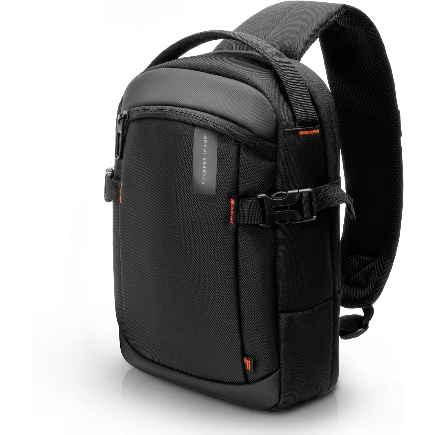 Sharper Image Crossbody Sling Bag For Men And Women, Water Resistant Cross Body Backpack, Chest Bag W/Adjustable Shoulder Strap, Casual Daypack For Outdoor Travel Hiking, Black (Venture Collection)