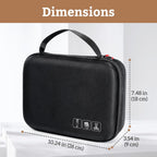 ProCase Hard Travel Case for Hair Clippers, Hair Cutting Barber Supplies Holder, Trimmer Organizer Storage Bag for Hatteker/Oneisal/Wahl 5Star/Andis Men Razor Guard Grooming Kits -Black