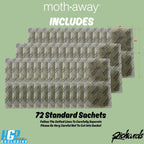 Richards Homewares Moth Away Sachets – 72-Pack Value Pack, Natural Herbal Moth Repellent, Non-Toxic & Chemical-Free, Fresh Scent For Closets, Drawers & Storage – Made In Usa