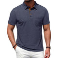 Men'S Polo Shirts Short Sleeve Casual Summer Cotton Shirts For Men Performance Collared Golf Shirts With Pocket