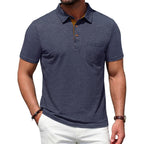 Men'S Polo Shirts Short Sleeve Casual Summer Cotton Shirts For Men Performance Collared Golf Shirts With Pocket