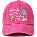 Gardening Hat for Women - Adjustable Cotton Garden Hat, Retirement Gifts for Mom Grandma, Gardening Essentials Pink