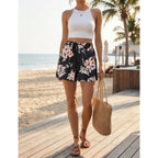 Womens Comfy Drawstring Casual Elastic Waist Pocketed Loose Fit Shorts Plus Size
