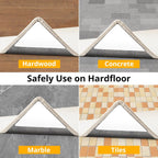 Daisyhome 12 PCS Rug Tape, Rug Pad Gripper for Hardwood Floors, Double Sided Adhesive Carpet Tape, Reusable Anti Slip Rug Grips for Area Rugs to Keep Rugs in Place