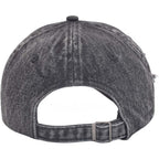 TSSGBL Unstructured Distressed Baseabll Cap Cotton Soft Dad Hat Adjustable Low Profile Headwear Ball Caps for Women Men Distressed-denim-black