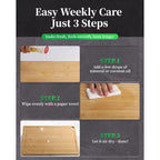 Kitsure Bamboo Cutting Board For Chopping & Serving, Large, Natural | Multi-Sizes Wooden Cutting Boards For Kitchen, Convenient Kitchen Essentials With Deep Juice Grooves
