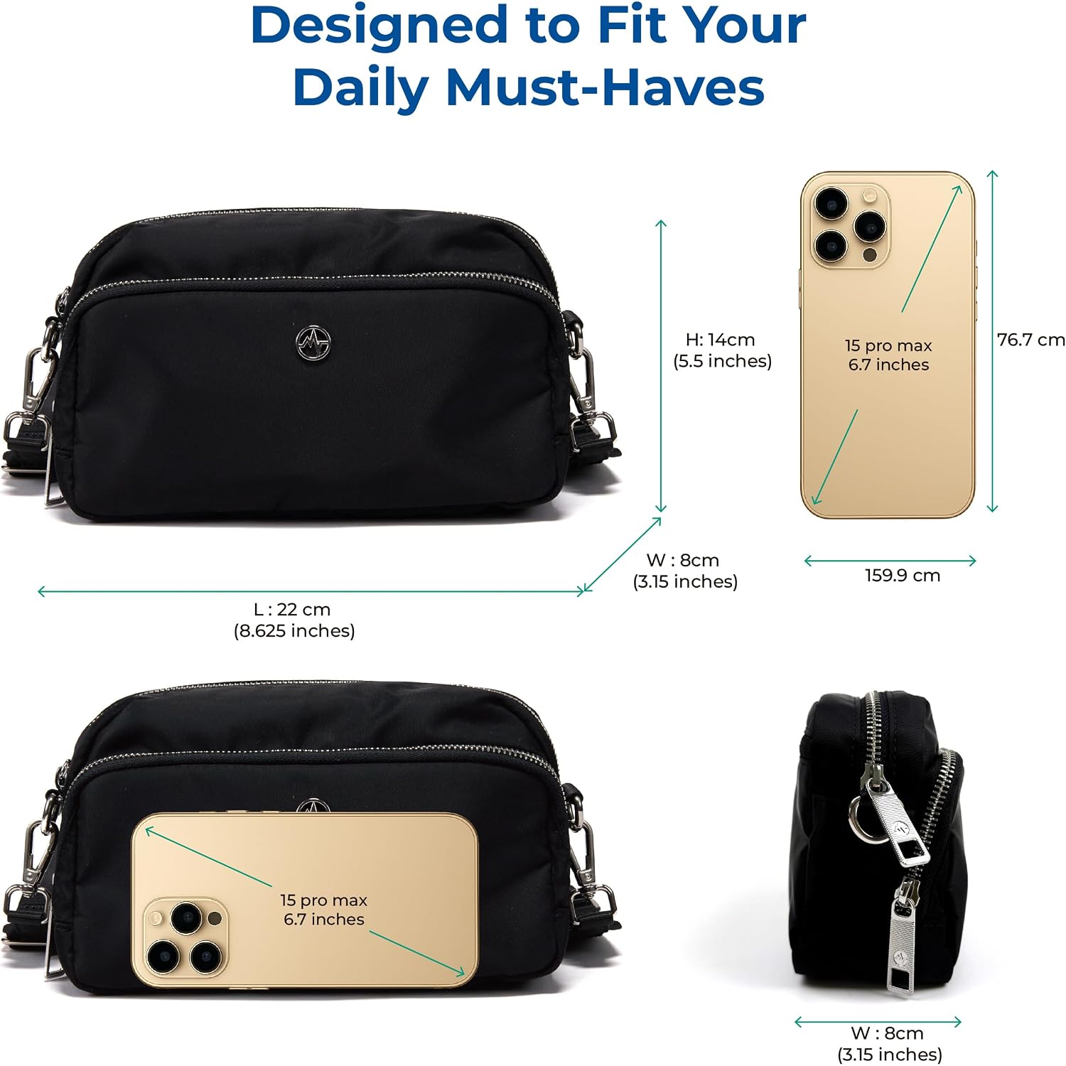 Pander Crossbody Sling Bag – Everyday Purse With Adjustable Strap, Perfect For Travel, Errands, And Daily Use