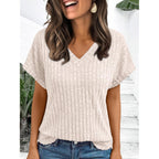 Automet Womens Short Sleeve Sweaters 2026 V Neck Cute Summer Tops