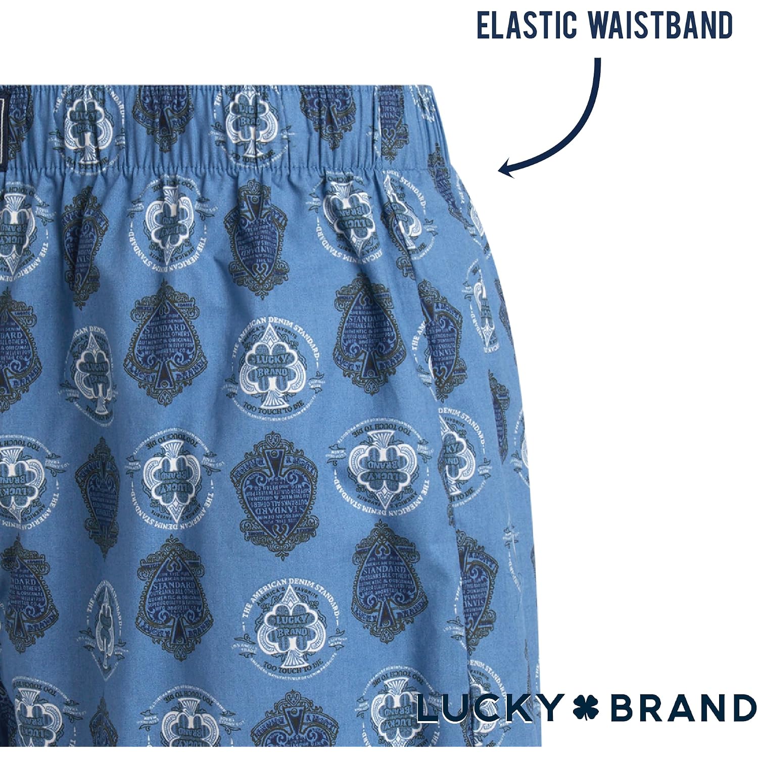 Lucky Brand Mens Boxer Shorts - 3 Pack Soft Cotton Relaxed Fit 4” Inseam Mens Underwear Boxers With Functional Fly