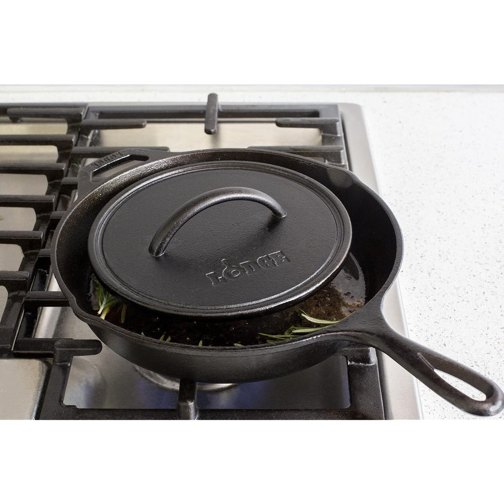 Lodge Pre-Seasoned Round Cast Iron Press - Cast Iron Griddle Press For A Restaurant-Quality Sear - Unparalleled Heat Retention - Use On The Stove Or The Grill - 8 Inch