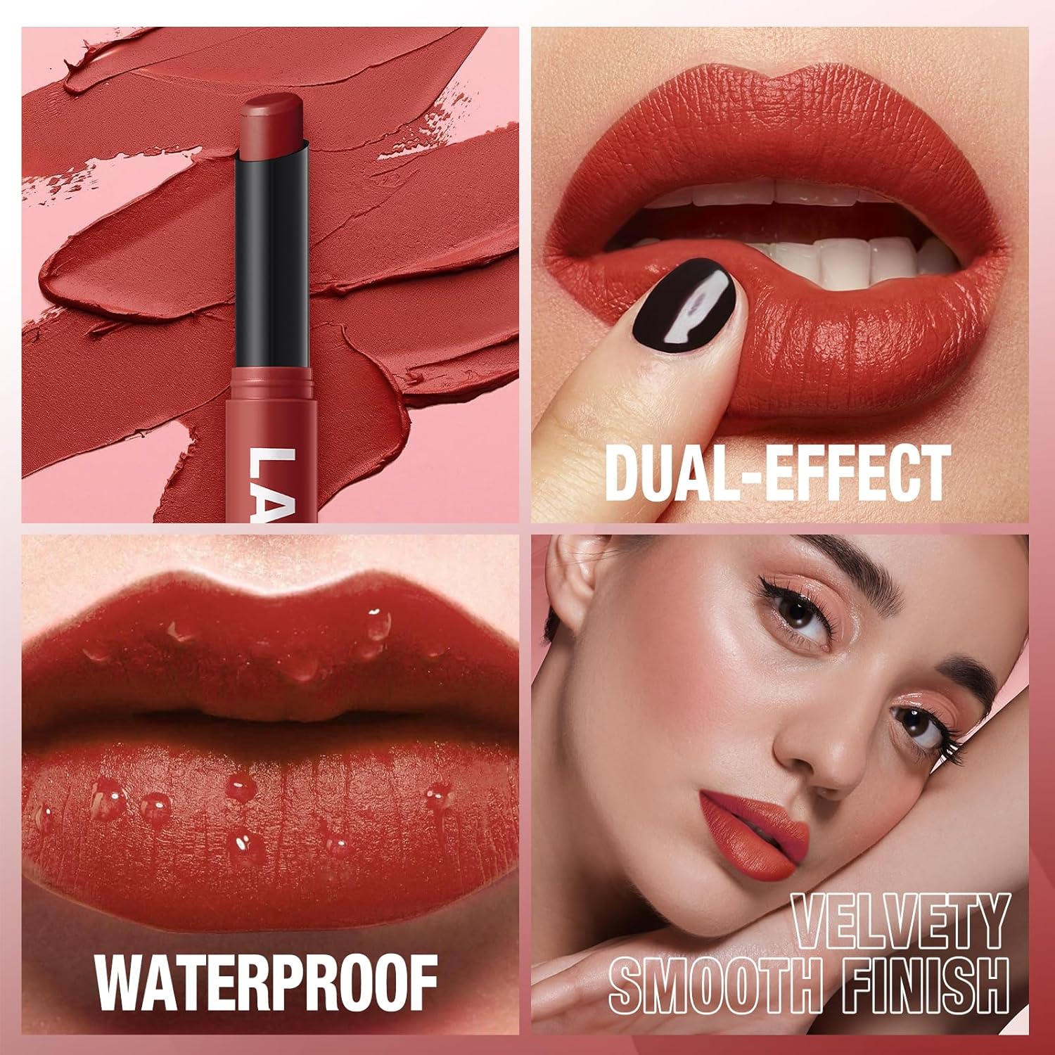 12Pcs Velvet Matte Lipstick Nude Matte Soft Dark Color Stick High Pigmented Long-Lasting Waterproof Lip Stick Lip Balm Beauty Cosmetics Gift for Women(01#-12#)